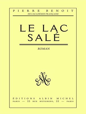 cover image of Le Lac salé